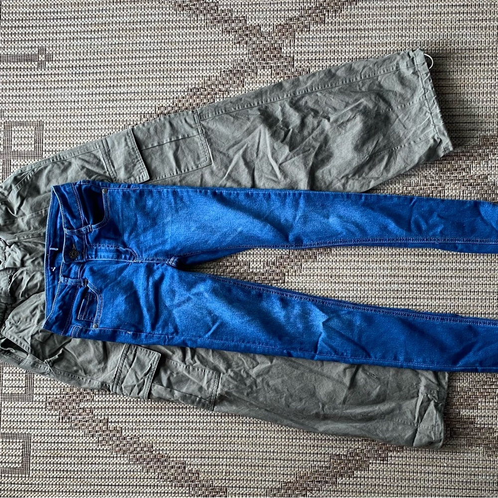 Green Cargo Pants and Skinny Jean Bundle